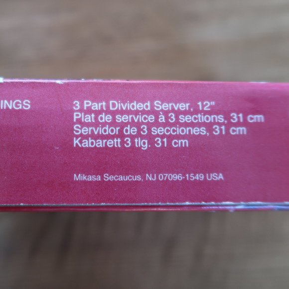 Mikasa Christmas Tidings 3-Part Divided Server with Box - Picture 4 of 9